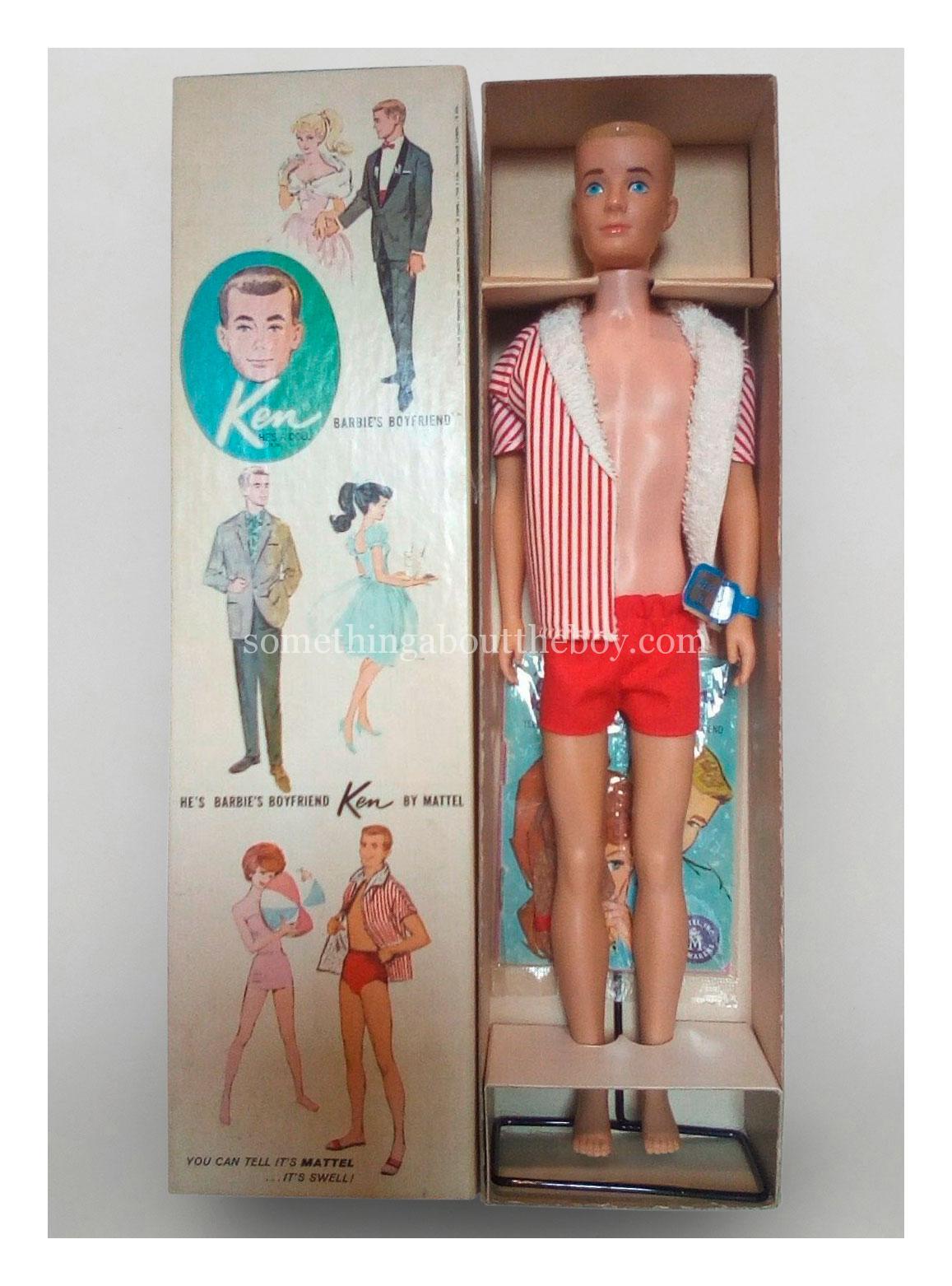 Genuine (Barbie)Ken doll 1959-60s Swimsuit jeans shirt flipflops robe dr  clothes