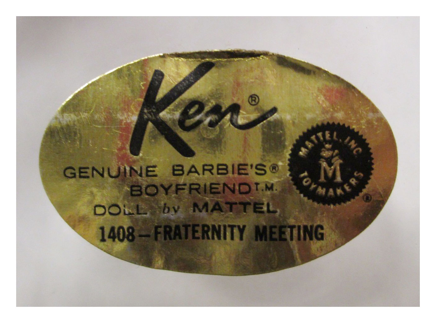 1964 Dressed Doll Ken sticker