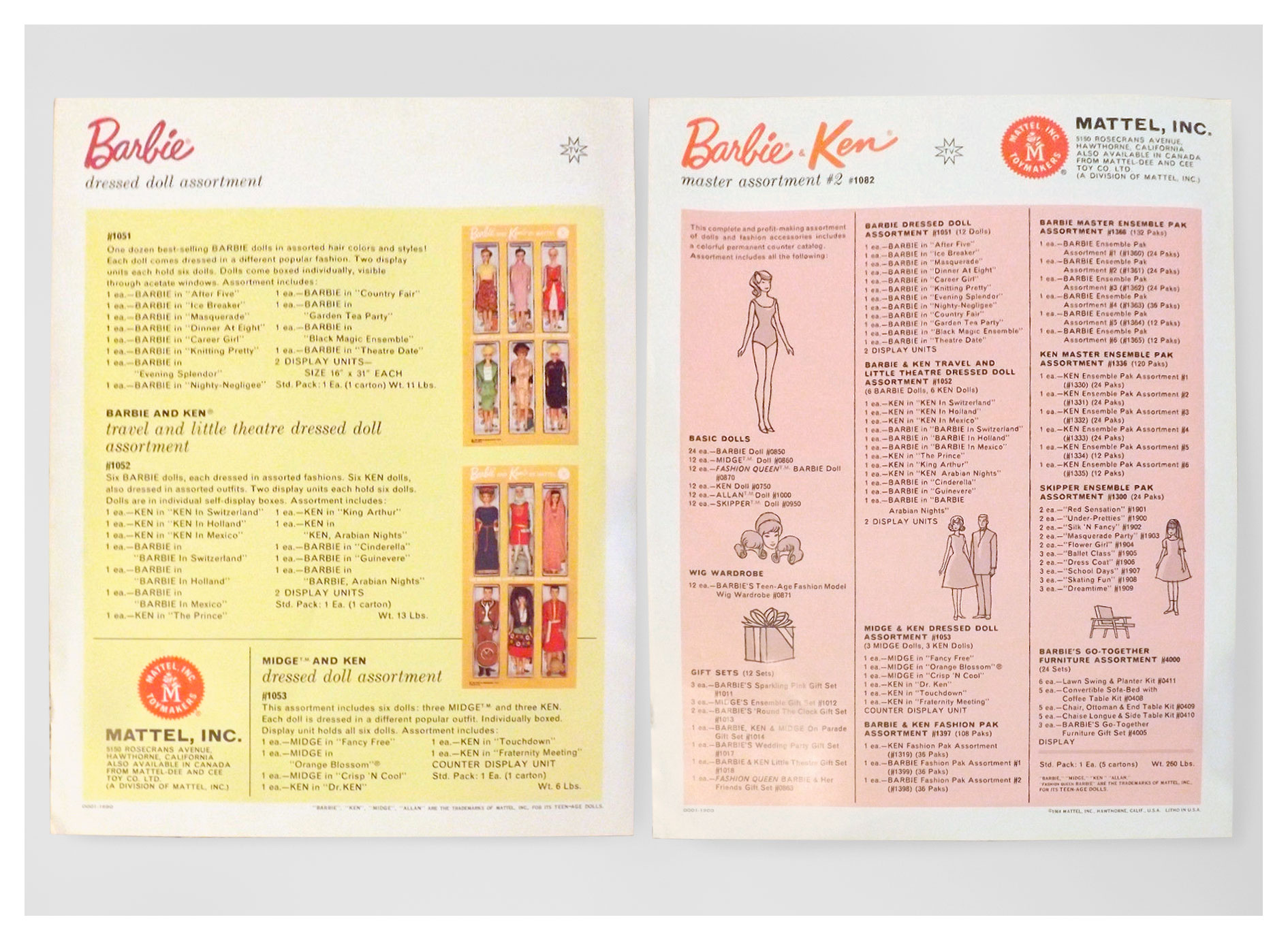 From 1964 Mattel dealer catalogue