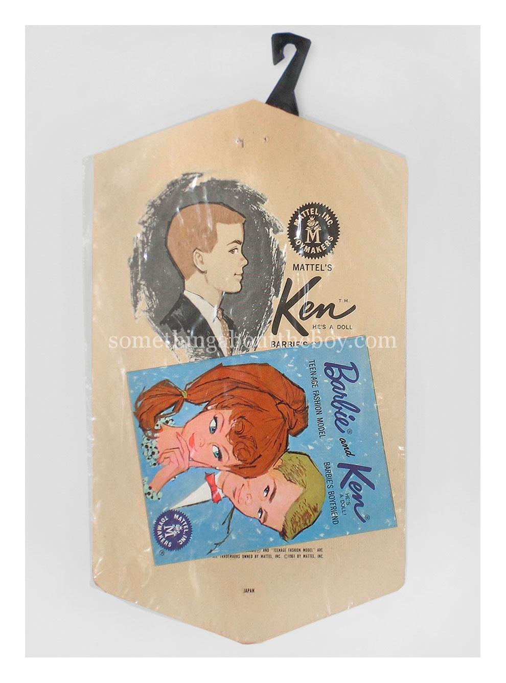 Reverse of slim Fashion Pak packaging 1962