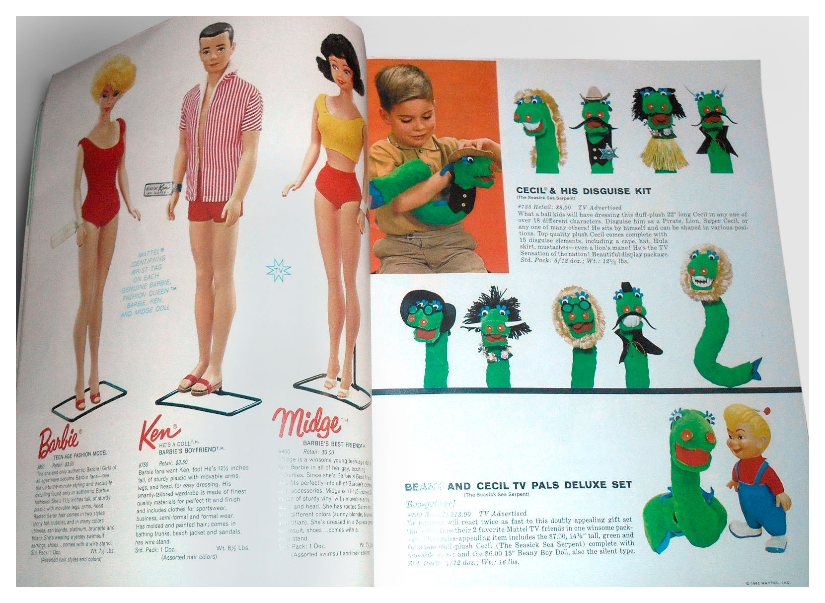 From Mattel Dolls For Fall '62 catalogue (2nd edition only)