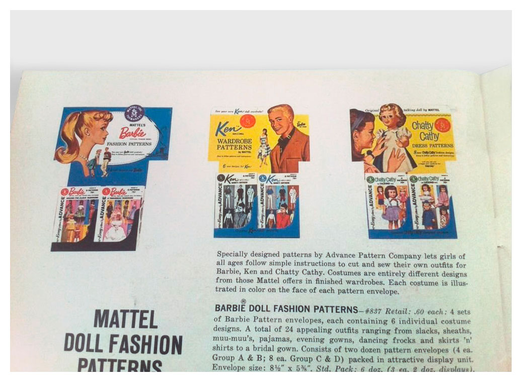 From 1962 Mattel Dolls For Fall '62 catalogue (1st edition)