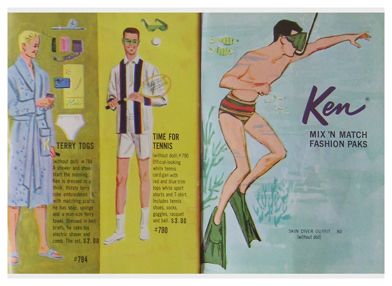 From 1963 Barbie Ken yellow booklet