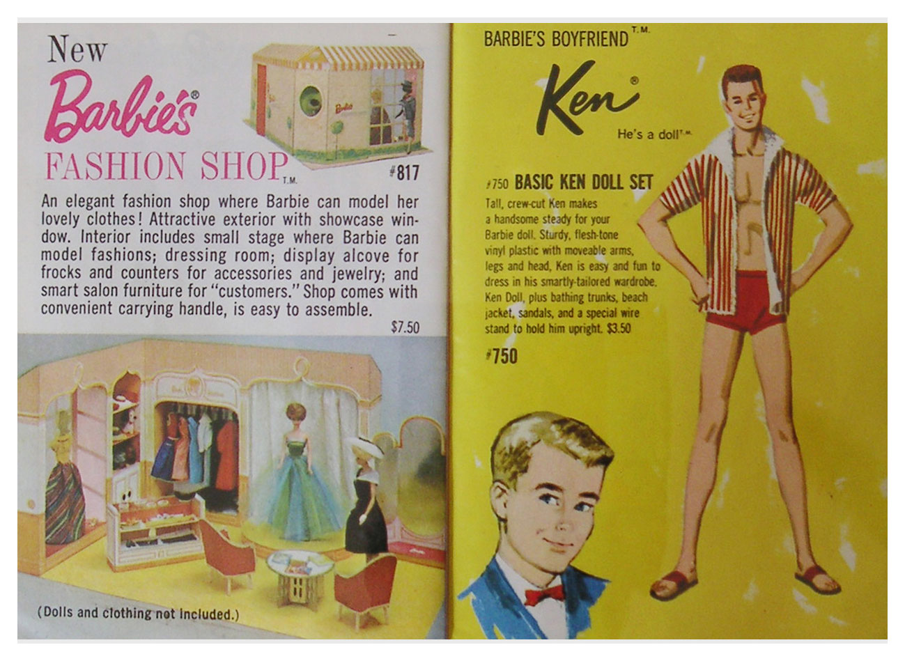From 1963 Barbie Ken white booklet