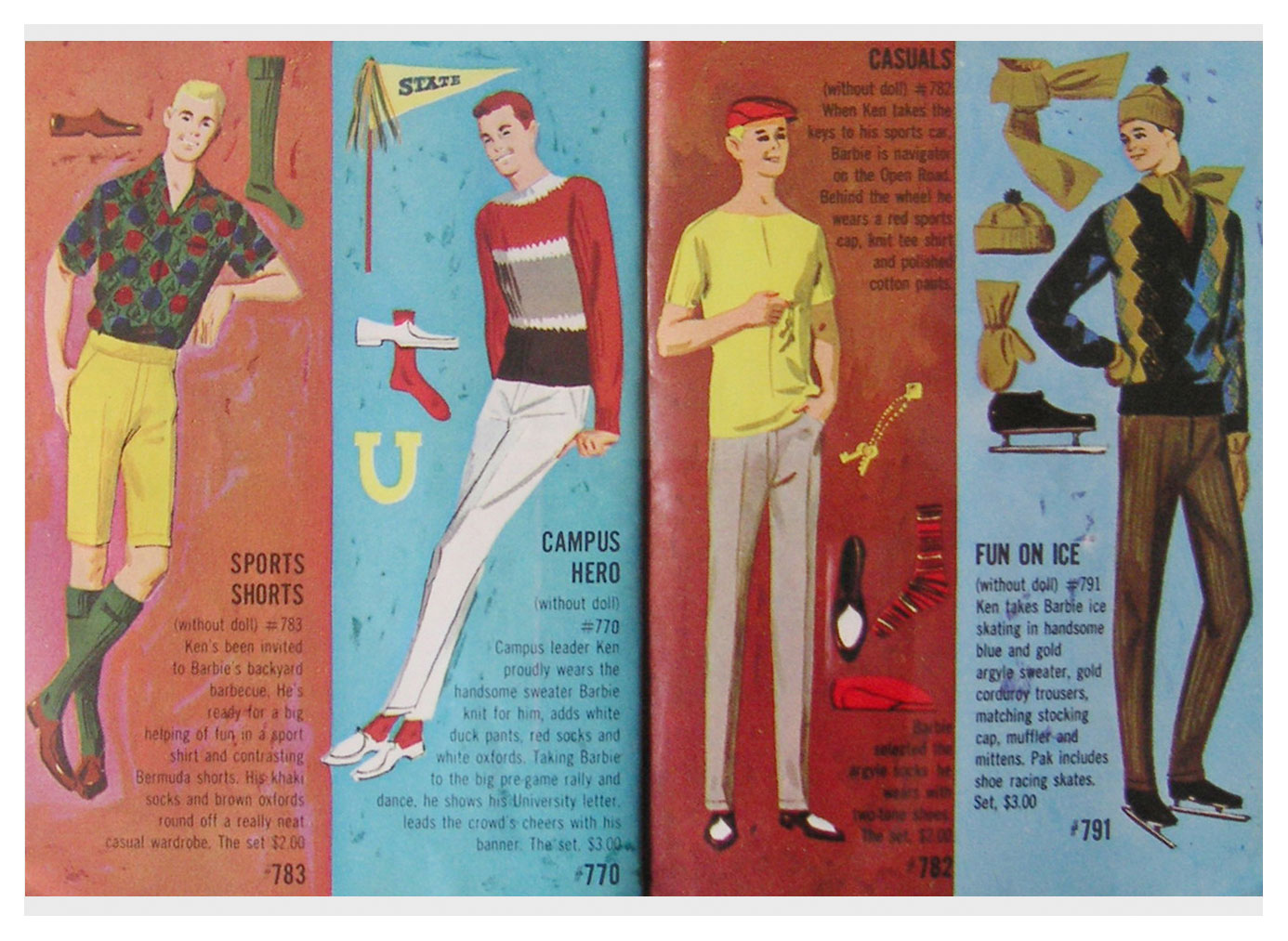From 1963 Barbie Ken white booklet