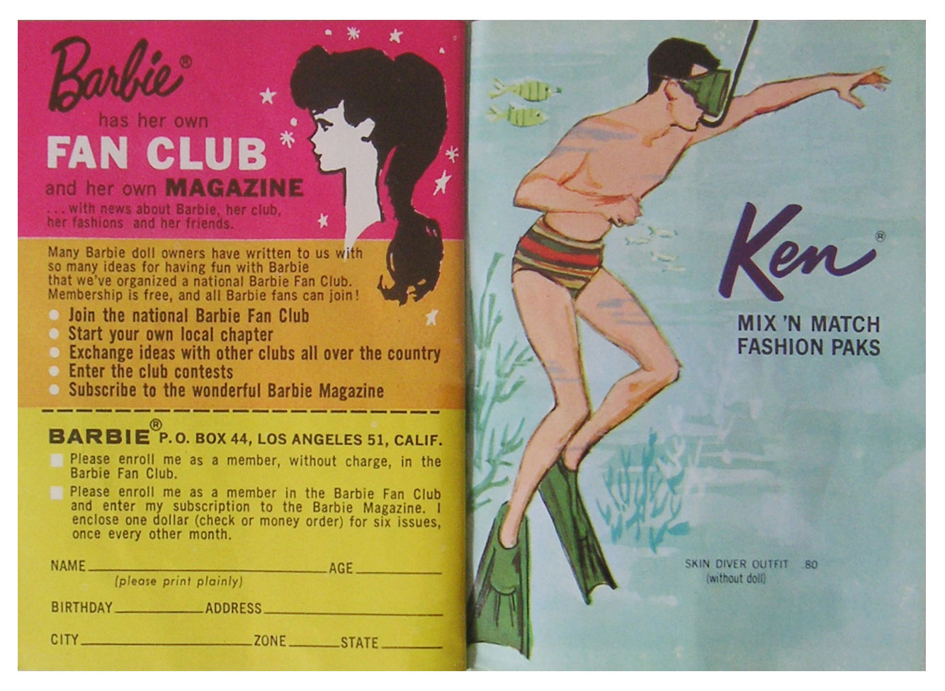 vintage Barbie Ken 1981 #1931 Fashion Collectibles briefs …
