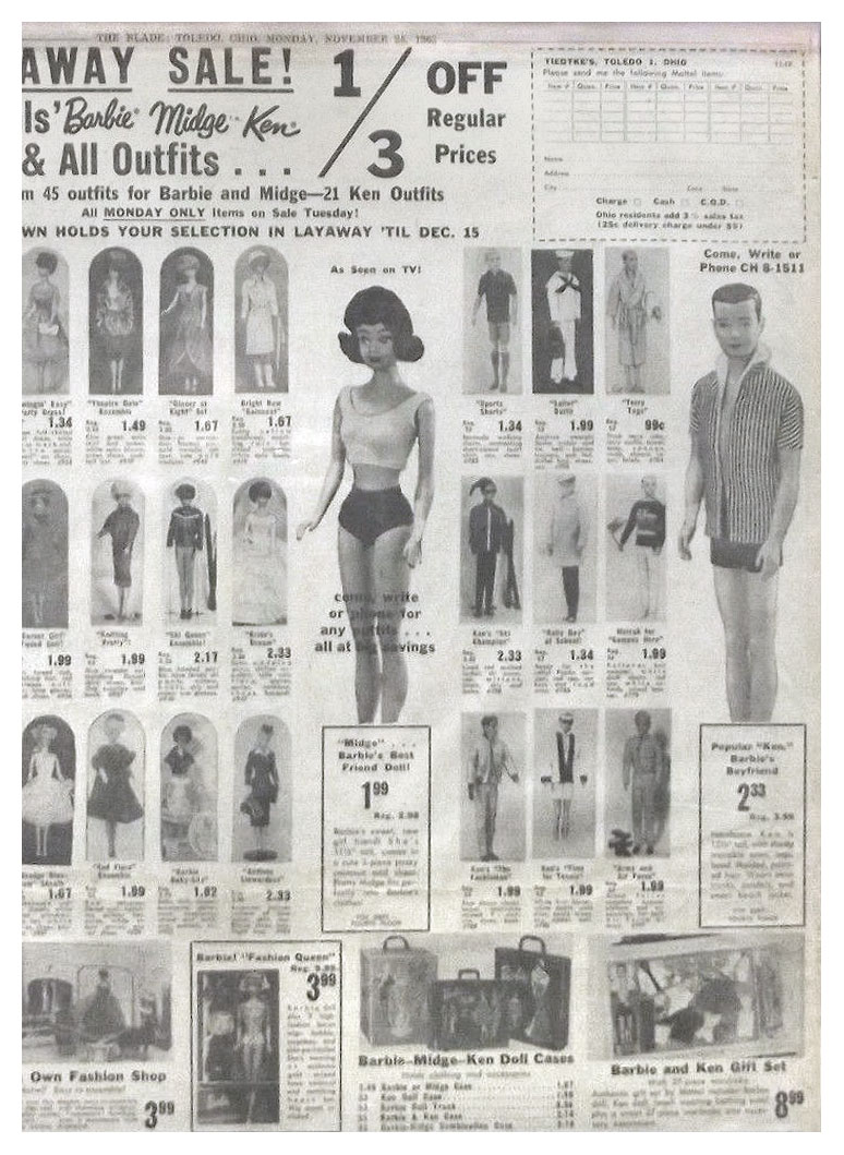 From 1963 Tiedtkes newspaper ad