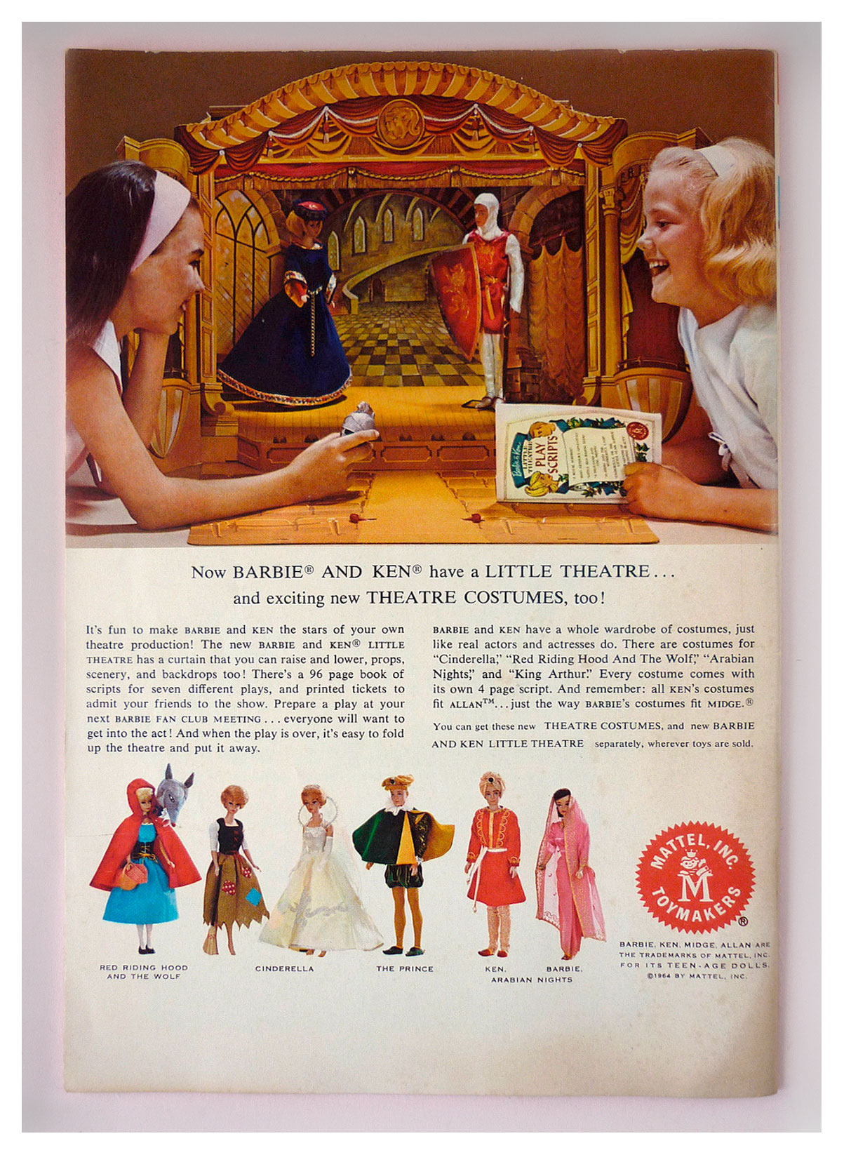 1964 Mattel advertisement from July issue Jack & Jill magazine