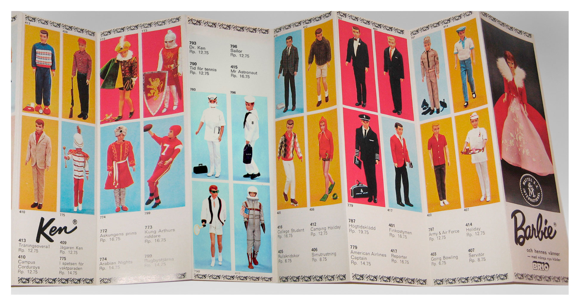 1965 Swedish Mattel Brio Barbie booklet