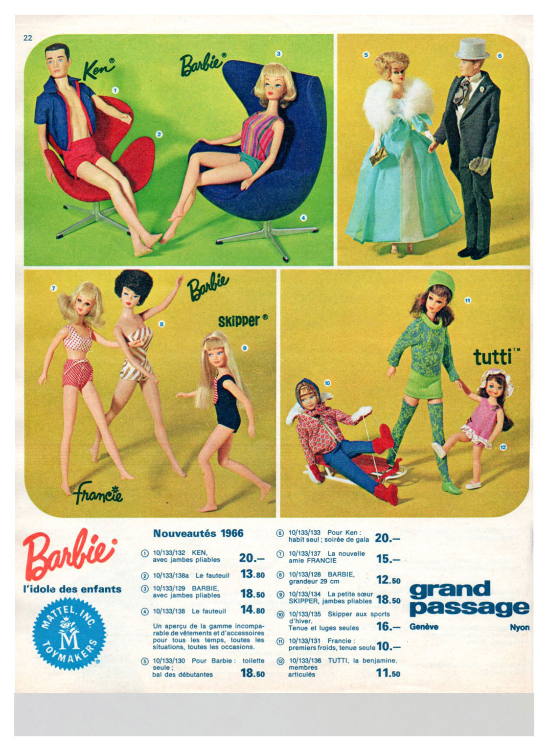From 1966 Swiss Grand Passage department store catalogue