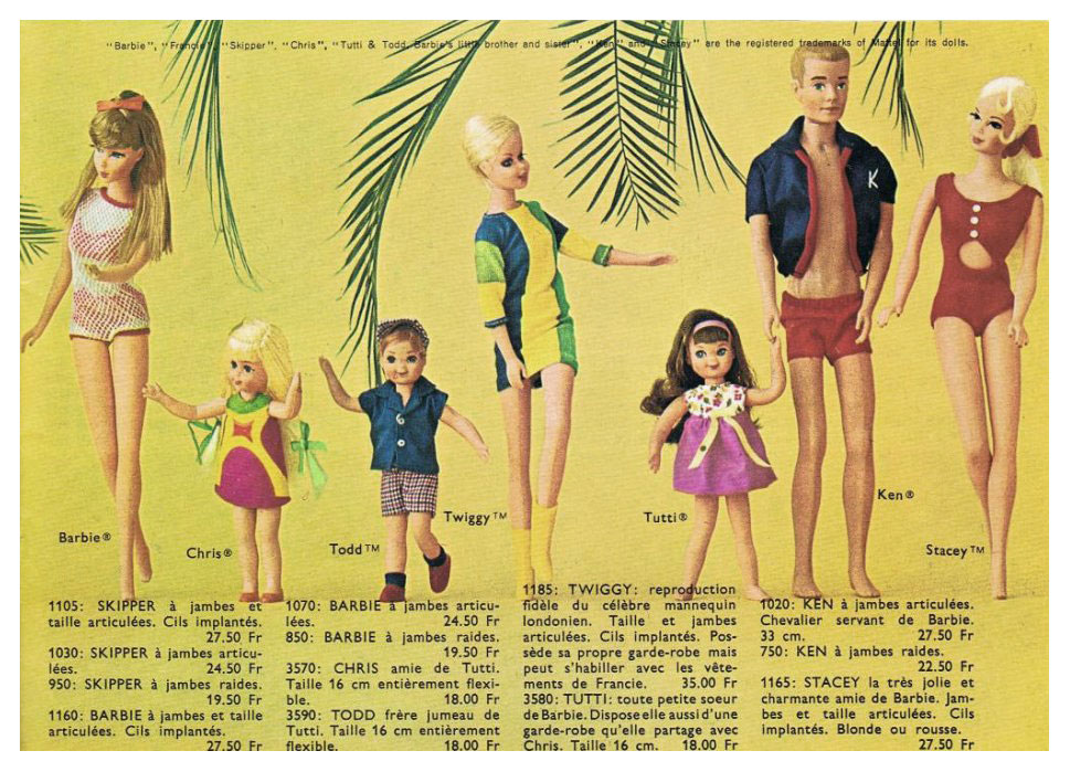 From 1968 French Mattel catalogue