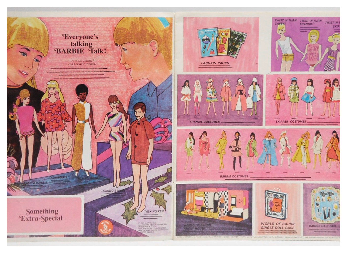 From 1969 Canadian Mattel Toy Book sample book