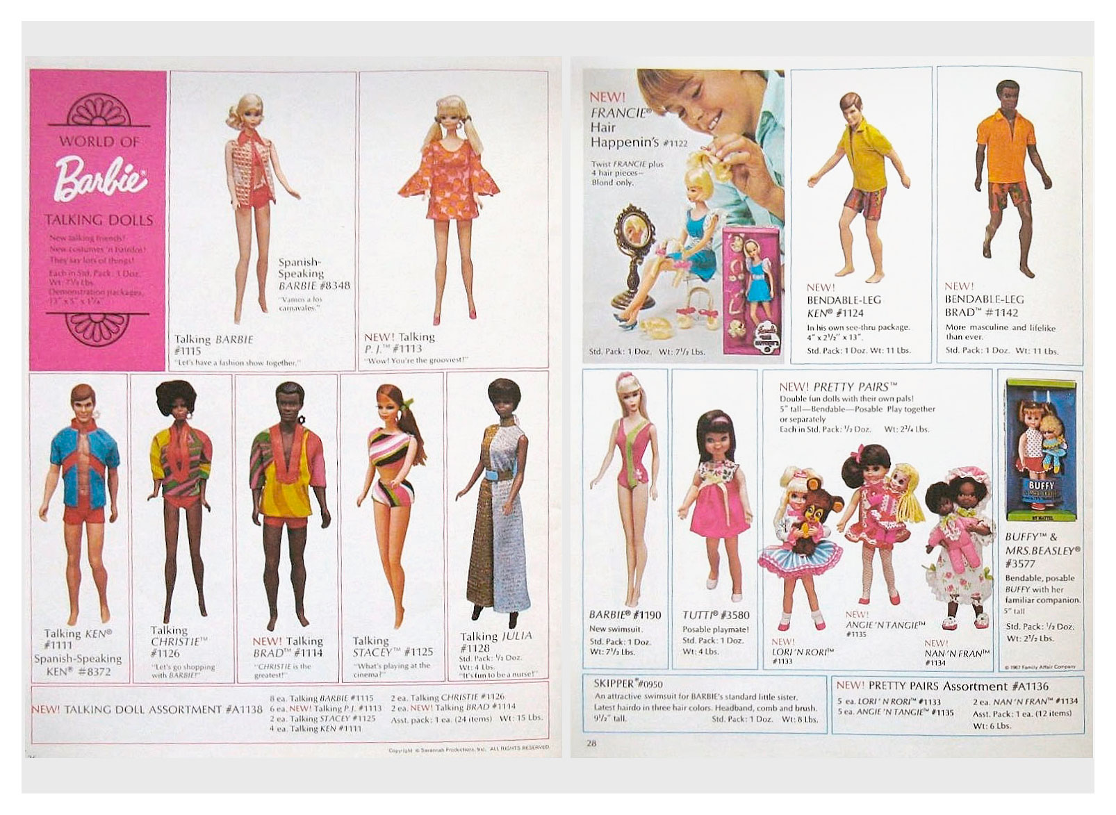 From Mattels Dolls 1970 catalogue