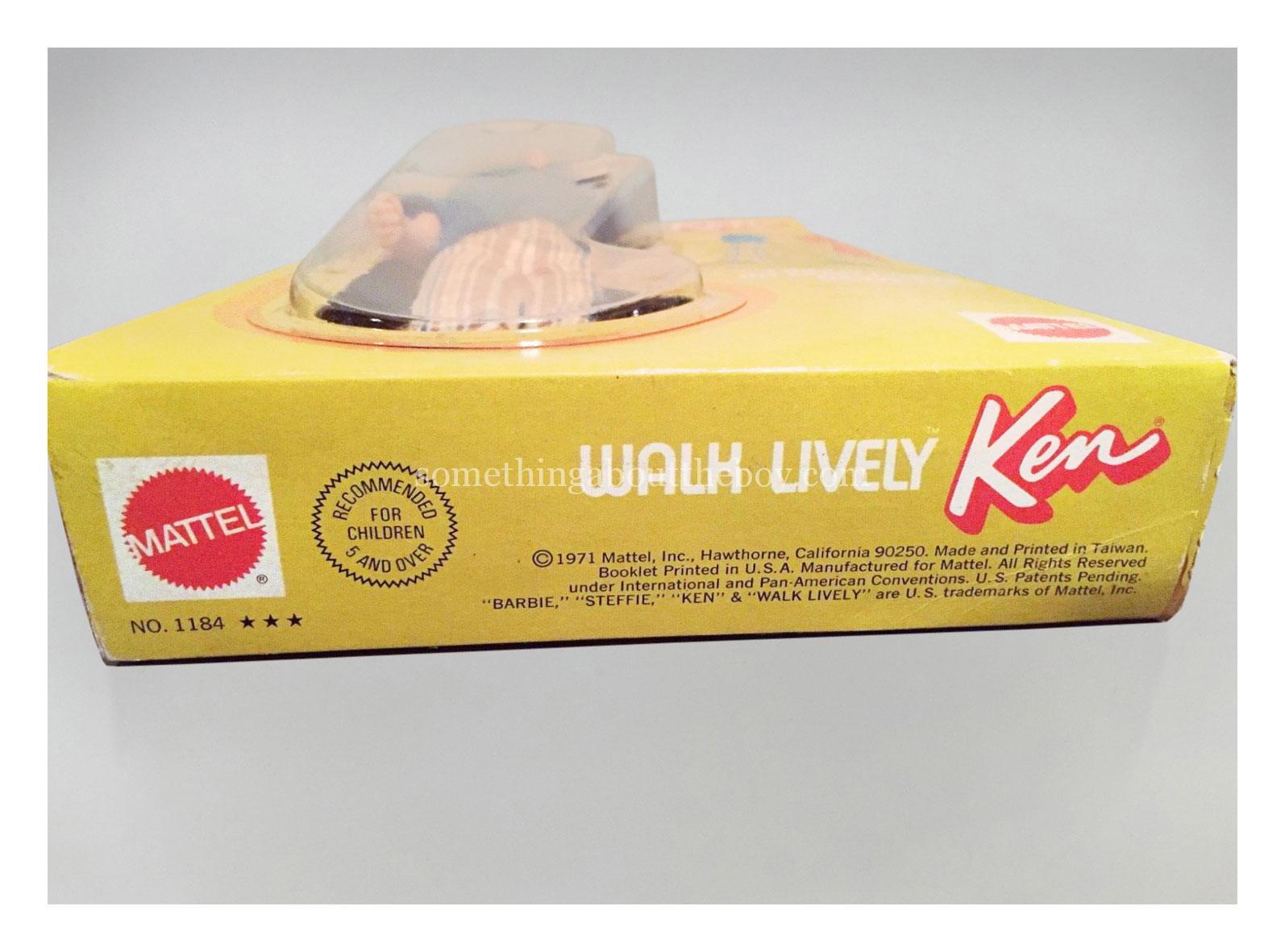 1972 #1184 Walk Lively Ken (Slight variation packaging)