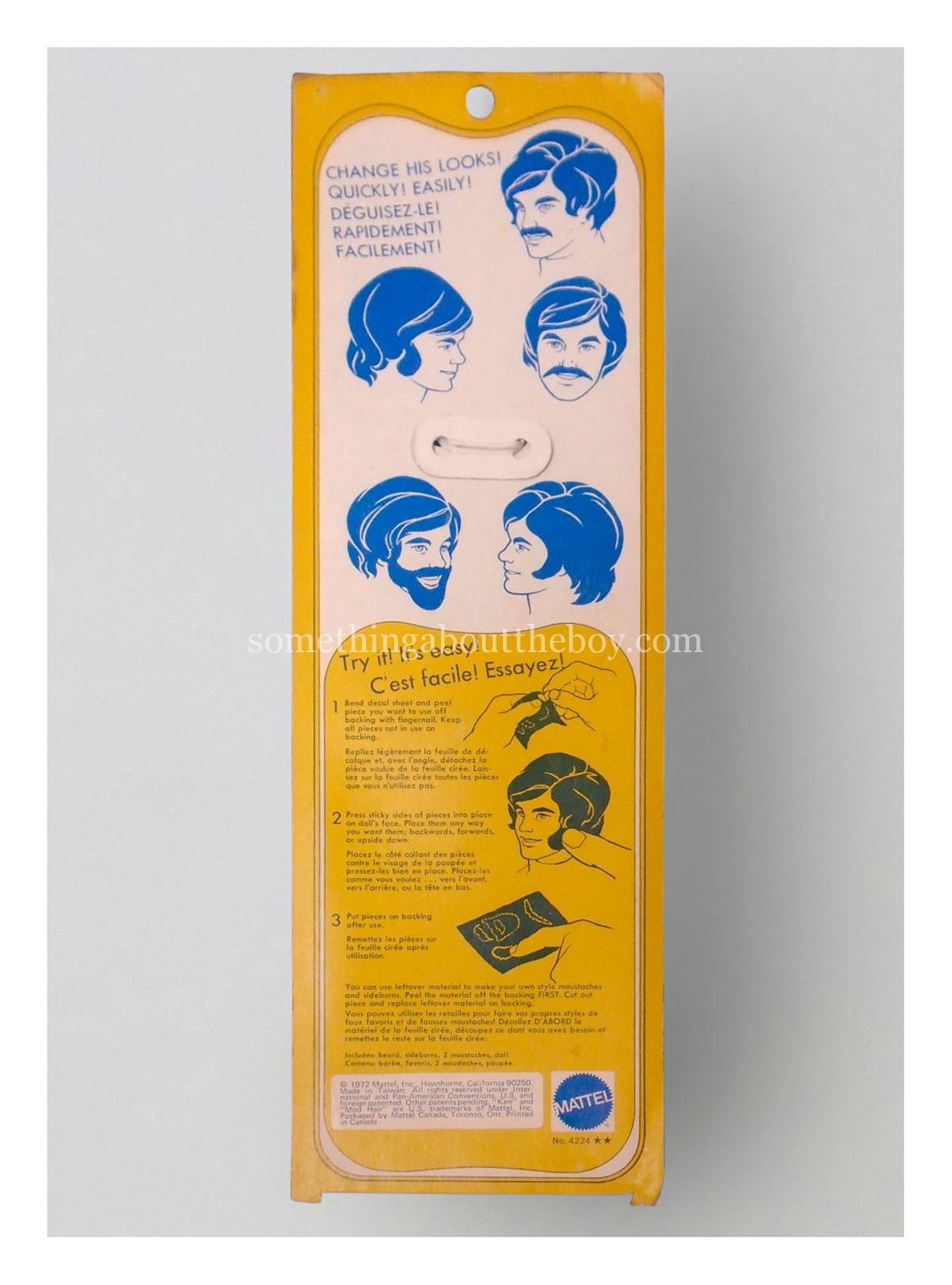 1973 #4224 Mod Hair Ken Canadian version (Made in Taiwan)