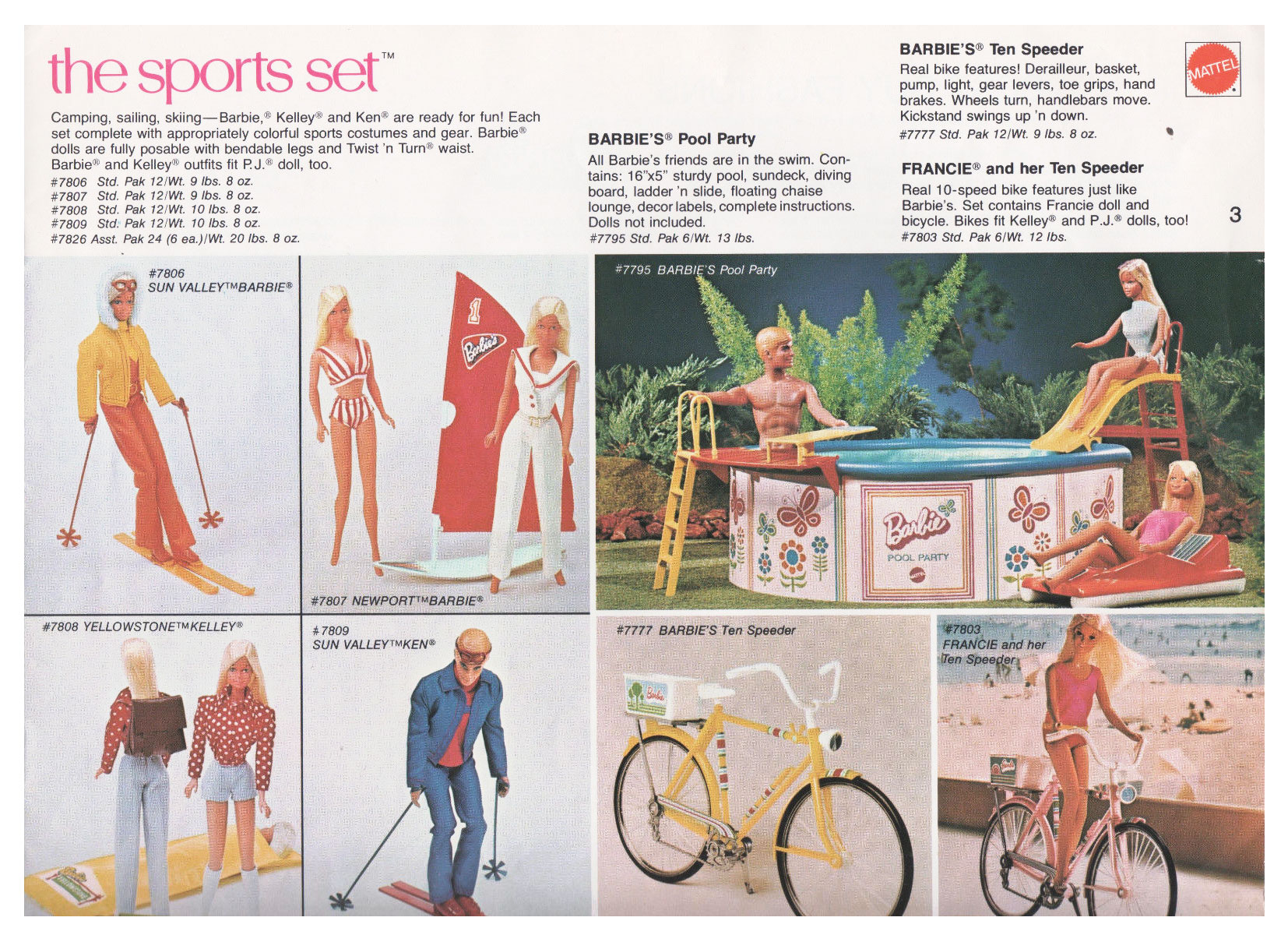 From Mattel Toys '74 Spring Introductions catalogue