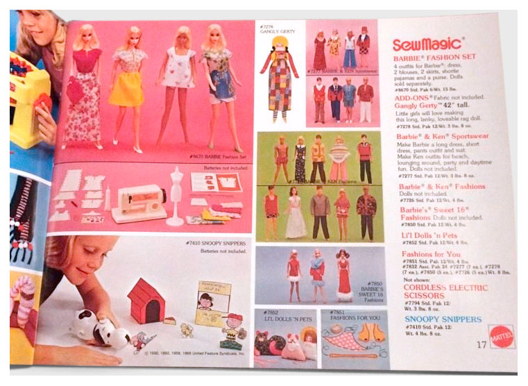From Mattel Toys '75 catalogue
