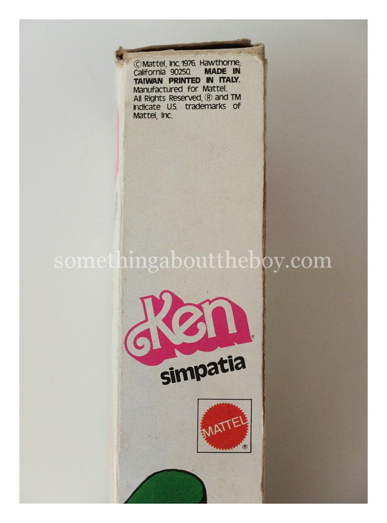 1977 #7380 Ken Simpatia original packaging (Detail)