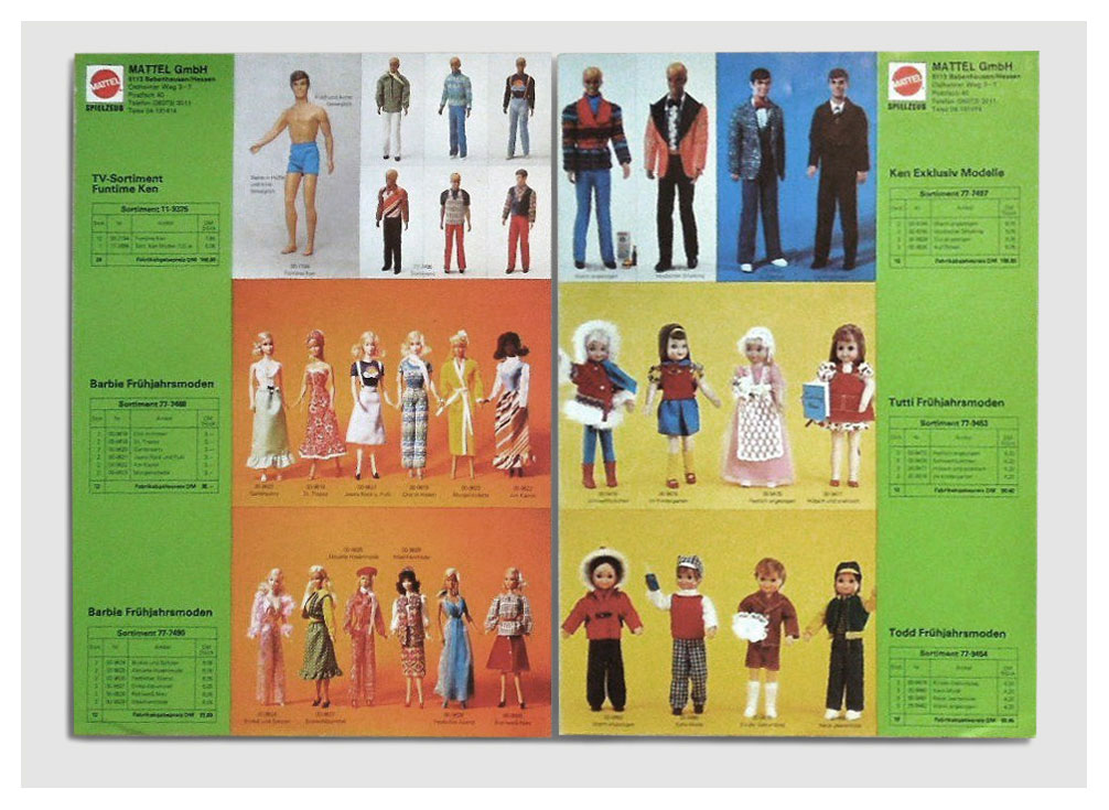 From 1977 German Mattel trade catalogue