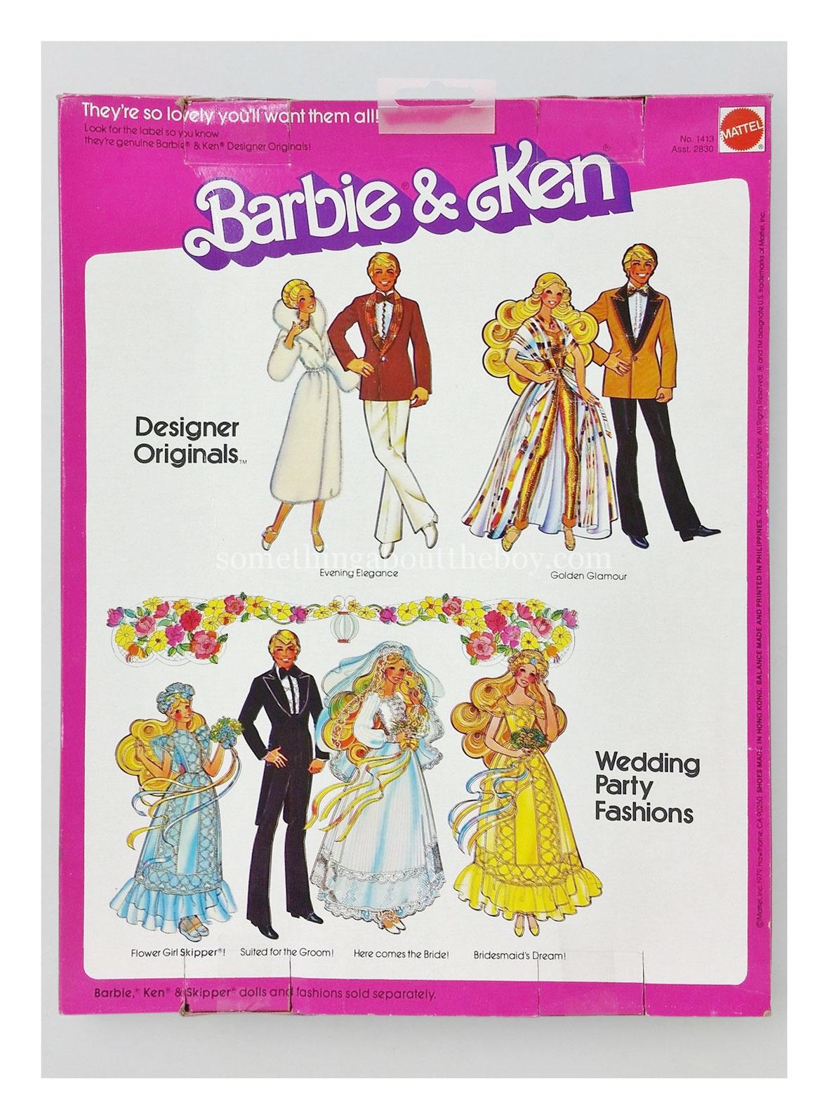 1980 Designer Originals #1413 reverse of packaging