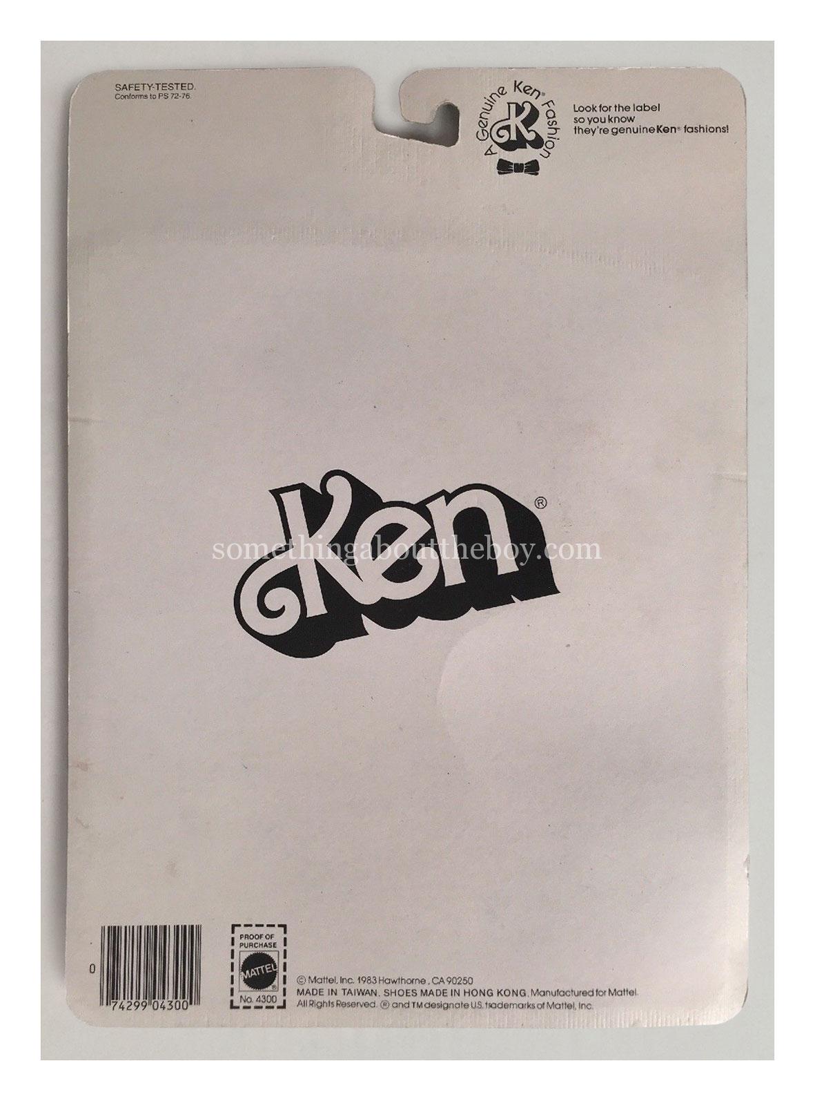 Reverse of 1983-4 Kmart Fashion Classics packaging (Taiwan/Hong Kong)