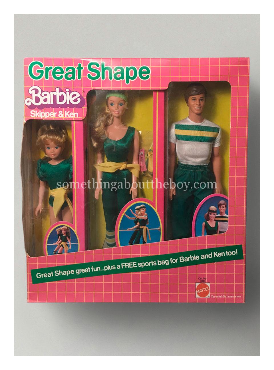 1984 #7890 Great Shape Barbie, Ken & Skipper (British Gift Set)