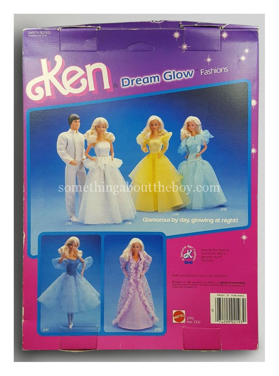 1986 Dream Glow Fashions #2193 original packaging