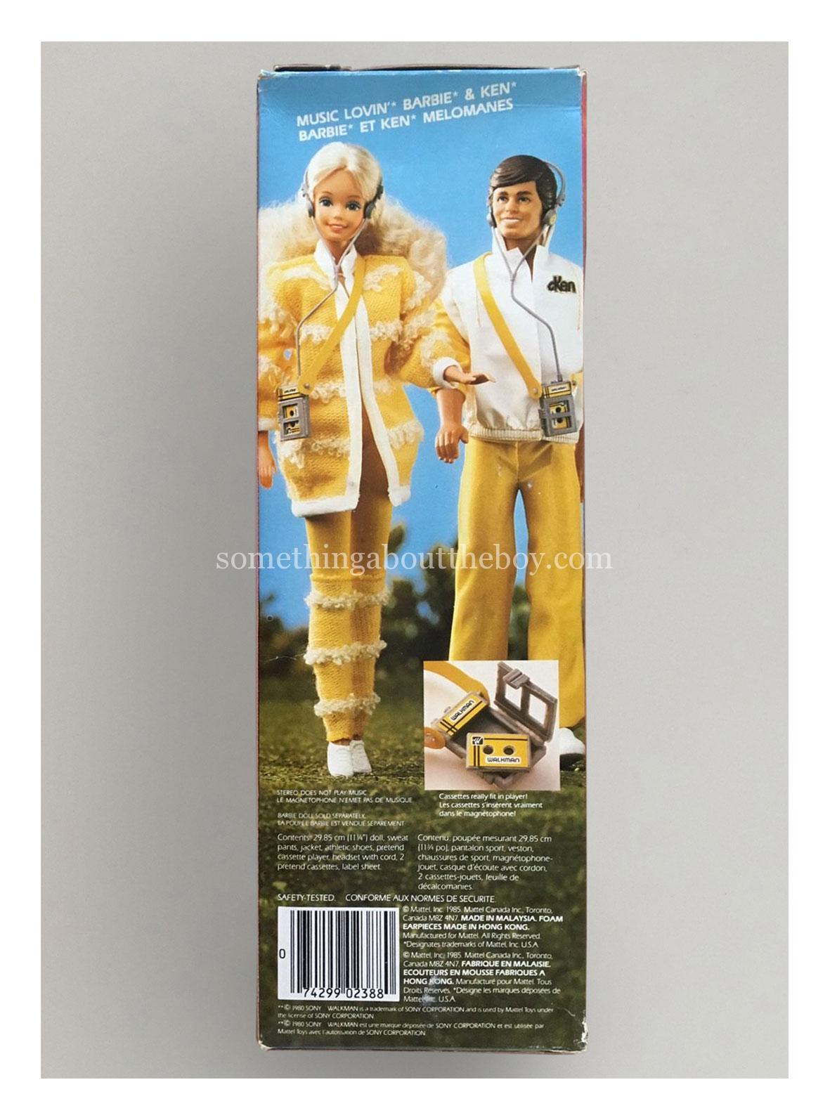 1986 #2388 Music Lovin' Ken (Canadian packaging)