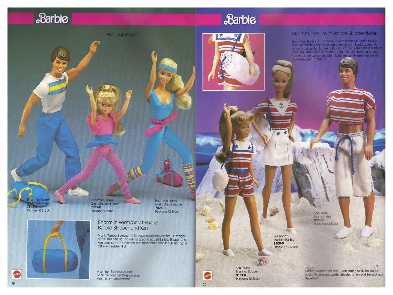 From 1986 German Mattel Toys catalogue