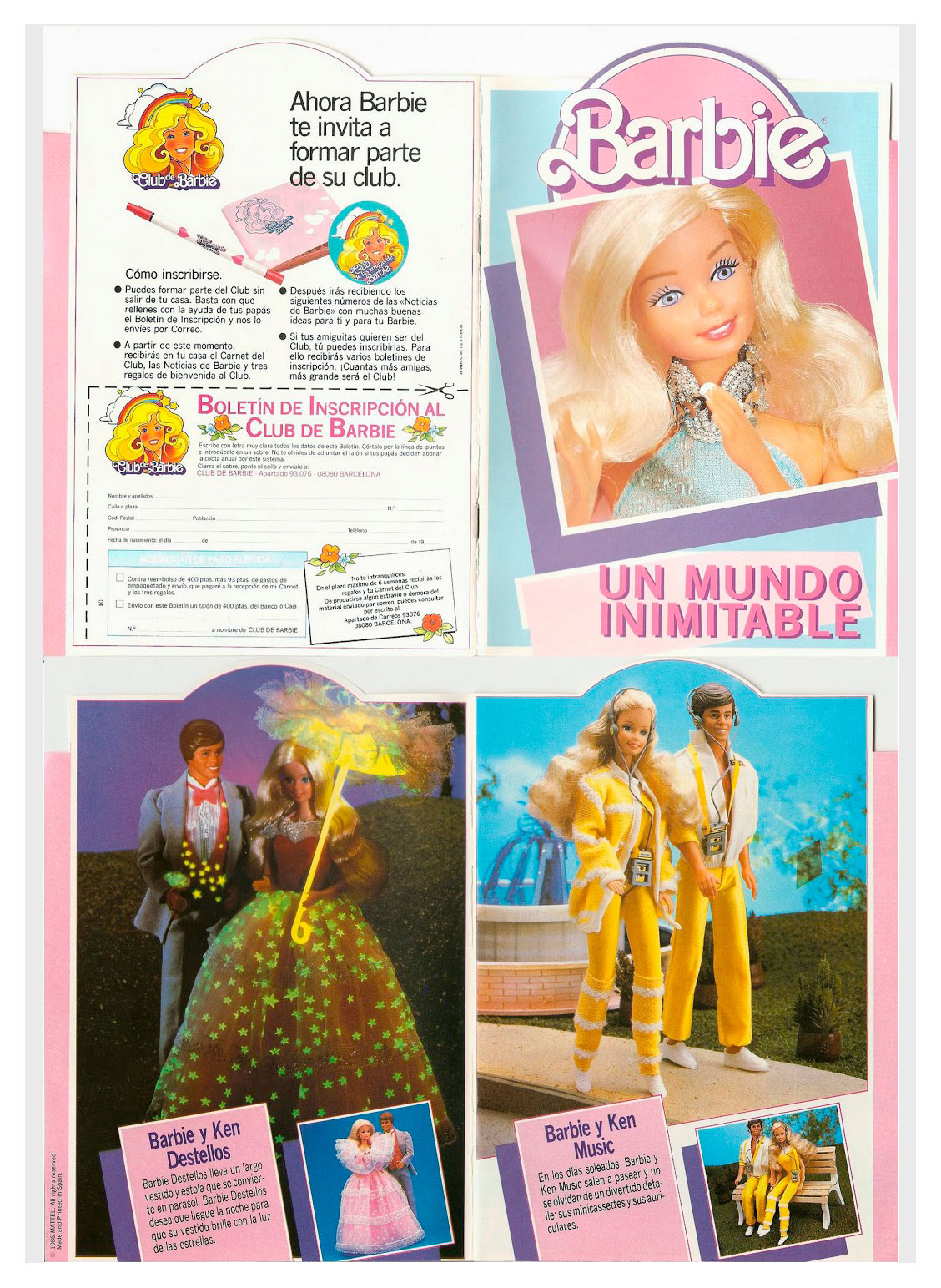 From 1986 Spanish Barbie booklet
