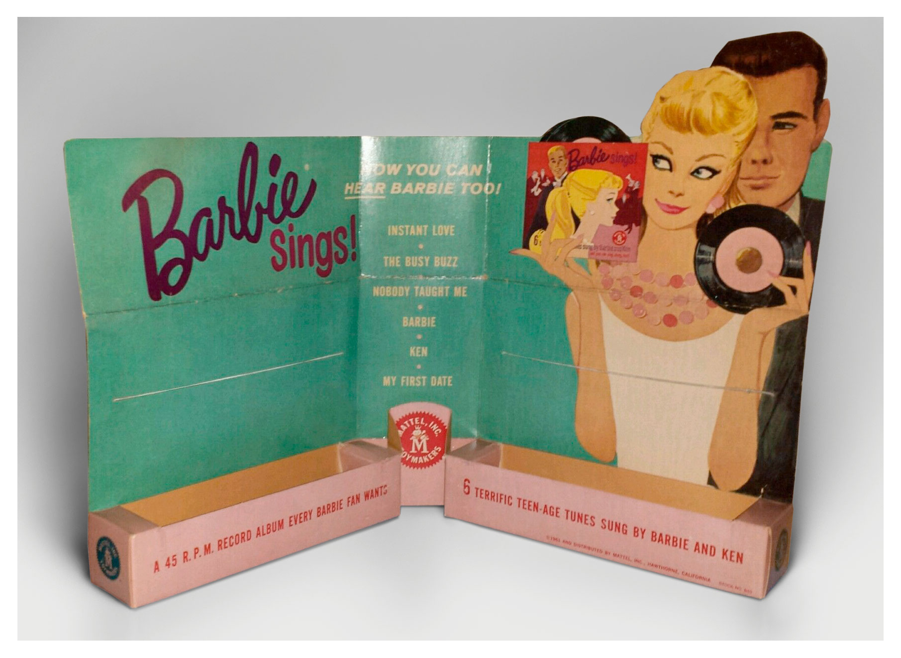 1961 Barbie Sings record Counter Display