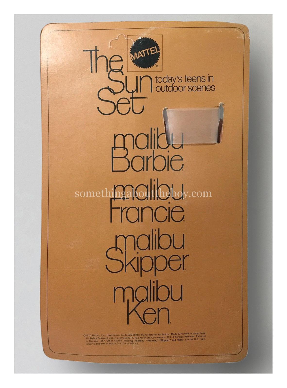 1971 #1088 Sun Set Malibu Ken original packaging