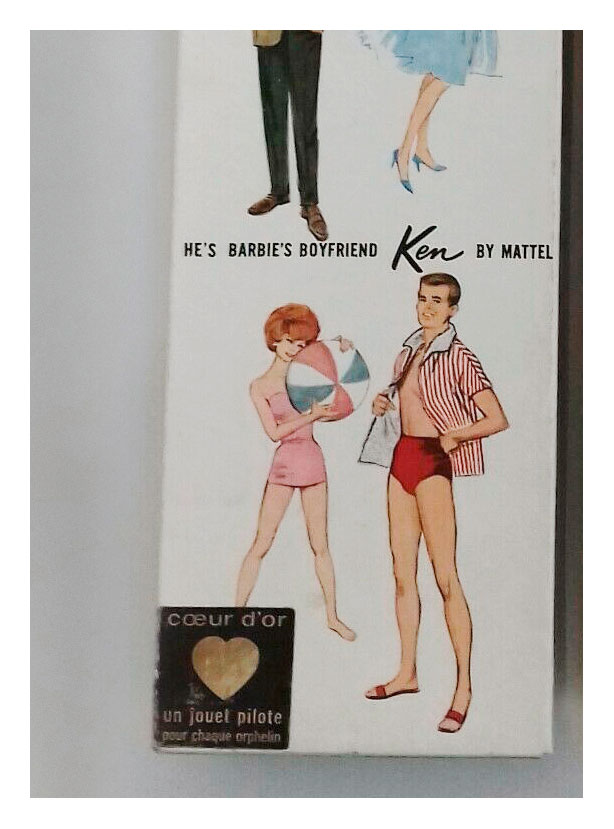 Box detail from 1965 0750 blonde Ken (France)