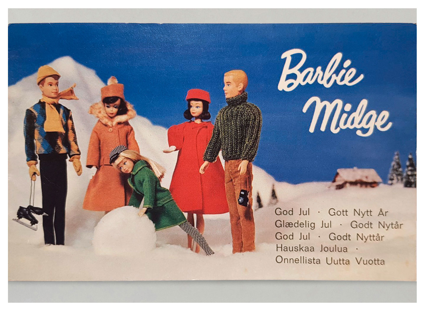 c. 1966 Scandinavian Christmas postcard