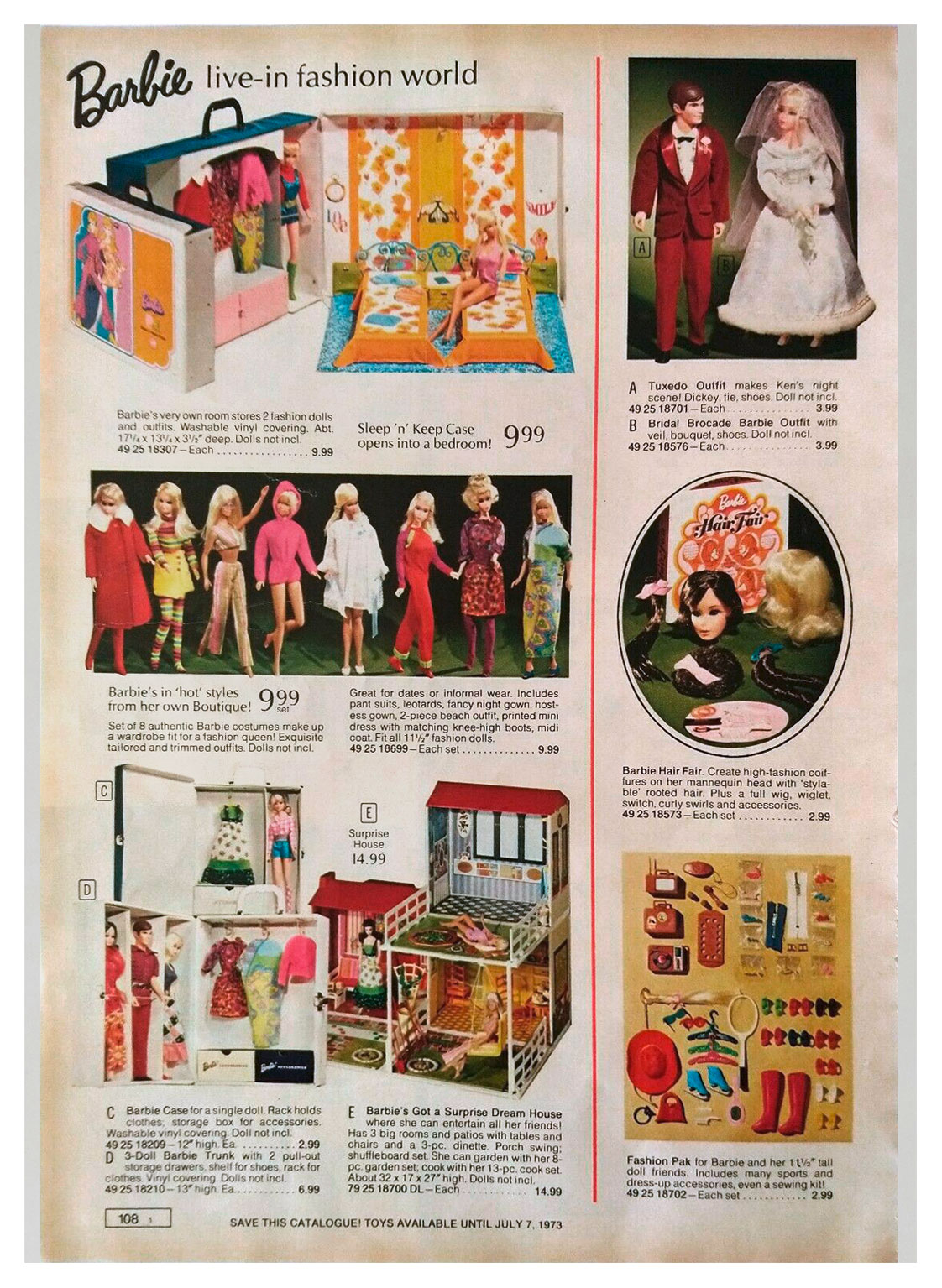 From 1972 Canadian Simpsons Sears Wish Book