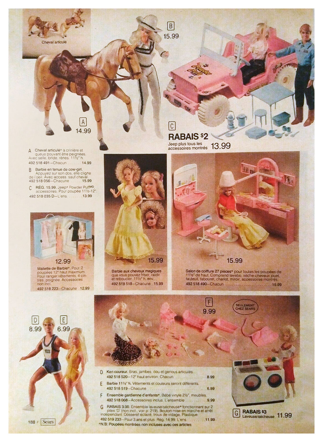 From 1982 Sears Cadeaux de Noël catalogue
