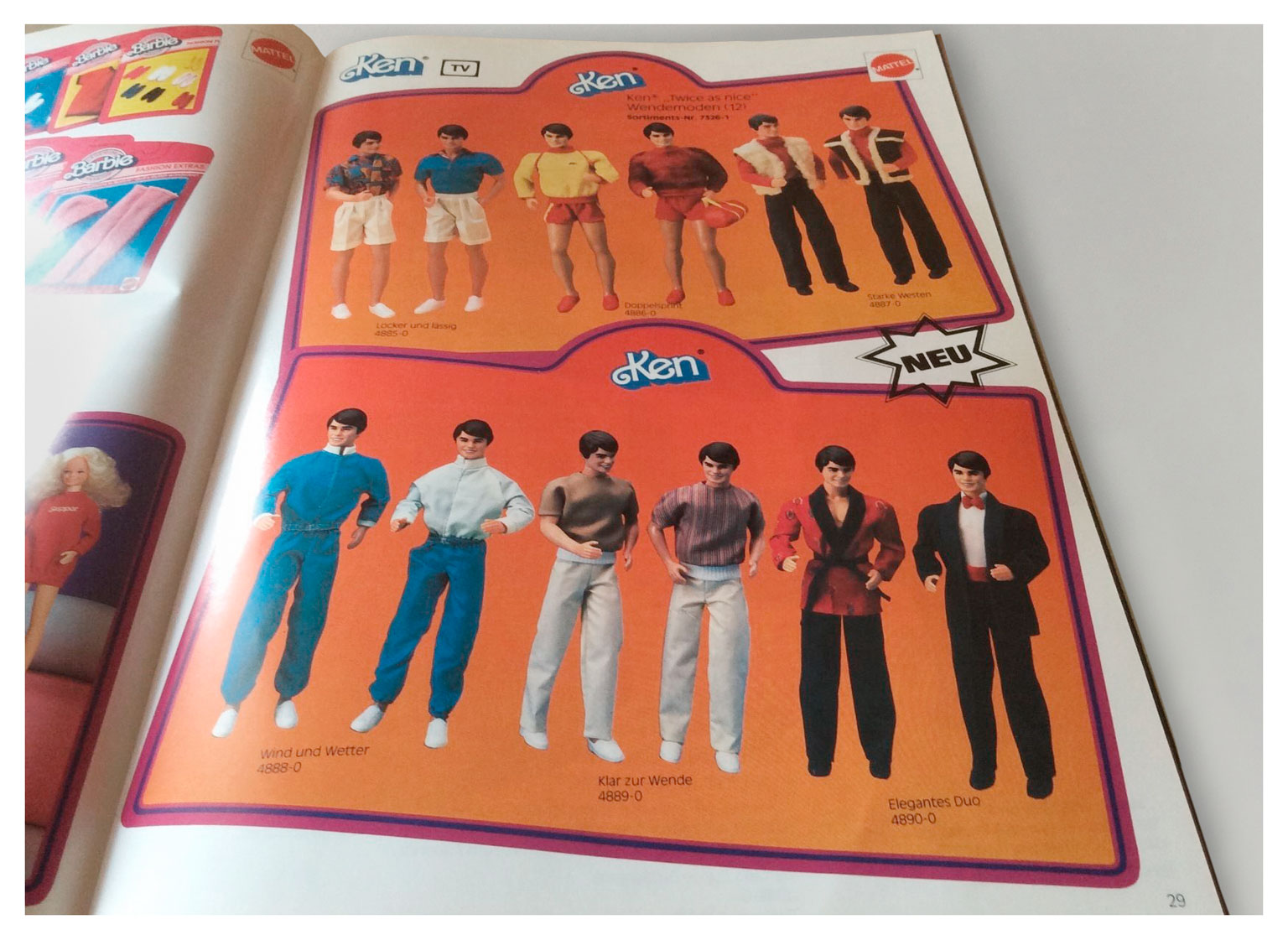 From 1984 German Mattel catalogue