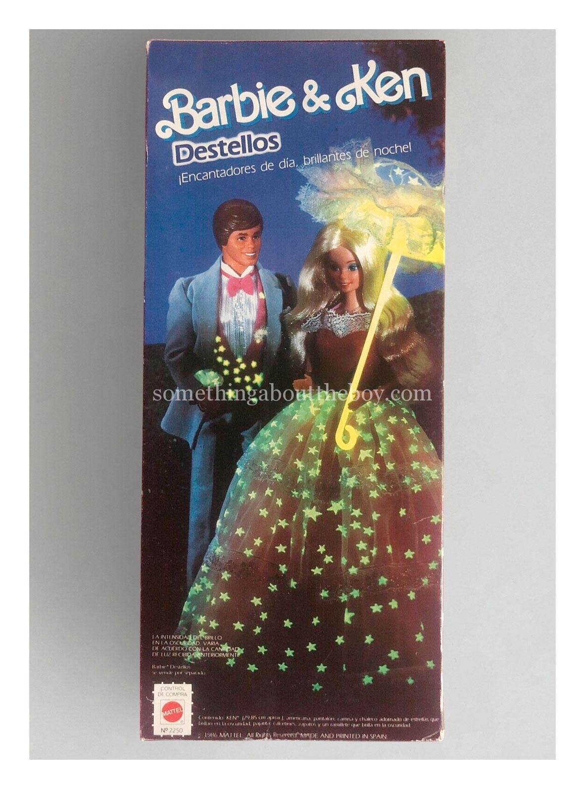 1986 #2250 Ken Destellos reverse of Spanish packaging