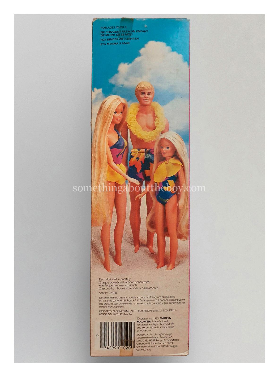 1986 #1020 Tropical Ken (European packaging) made in Malaysia