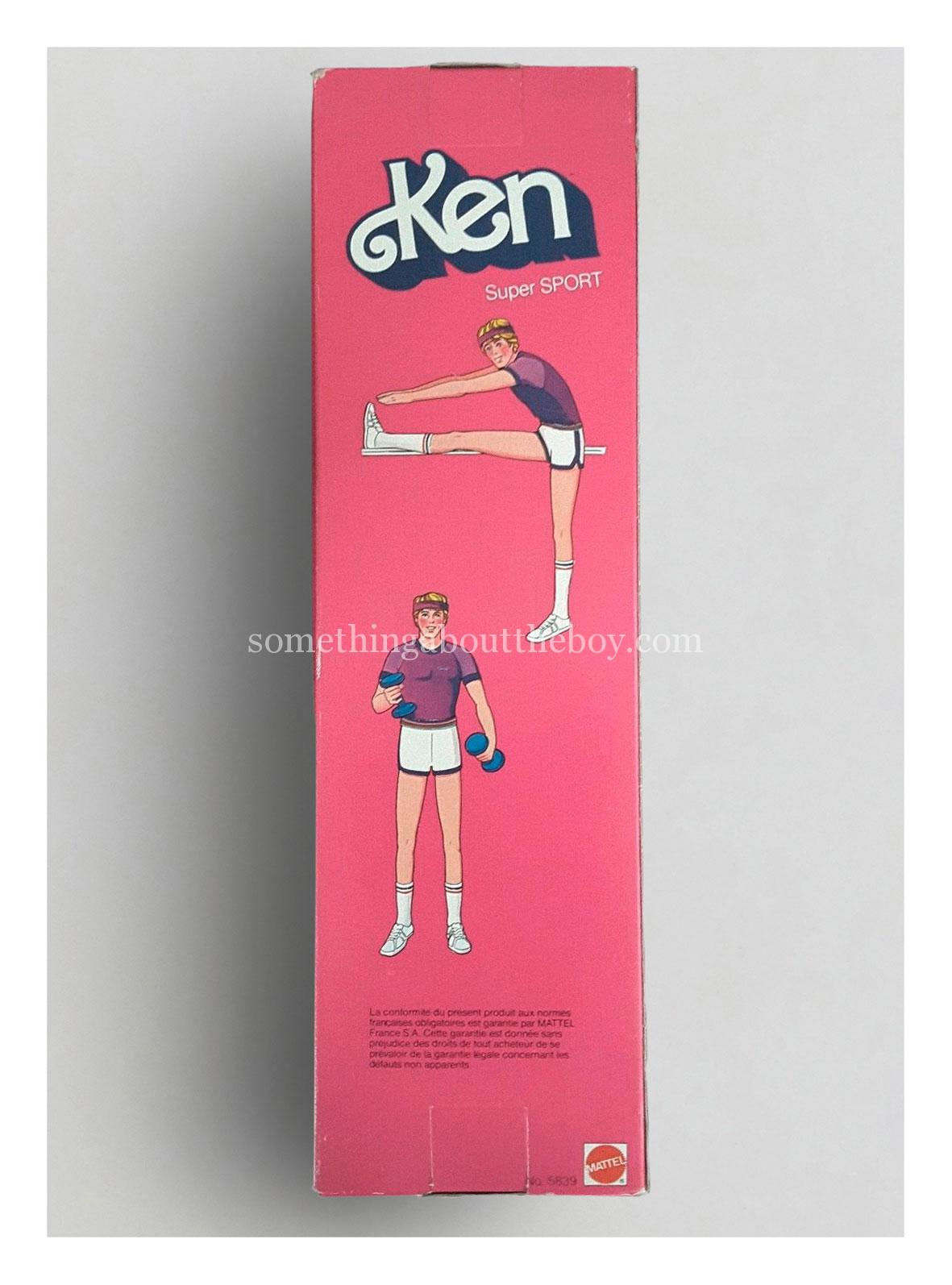 1983 #5839 Super Sport Ken reverse of packaging