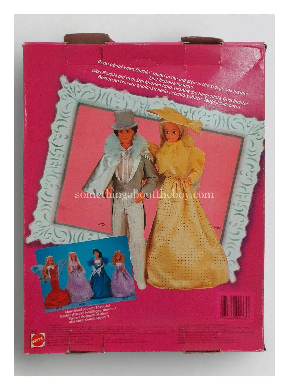 1987 Jewel Secrets Ken Fashions #1865 reverse of European packaging