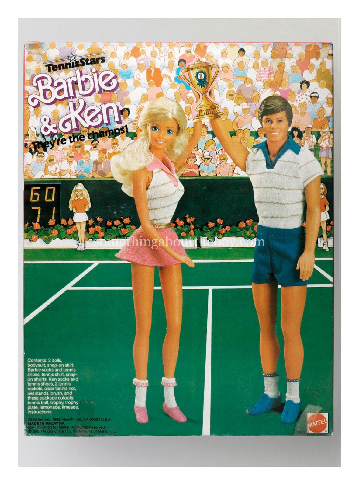 1988 #7801 Tennis Stars Barbie & Ken original packaging
