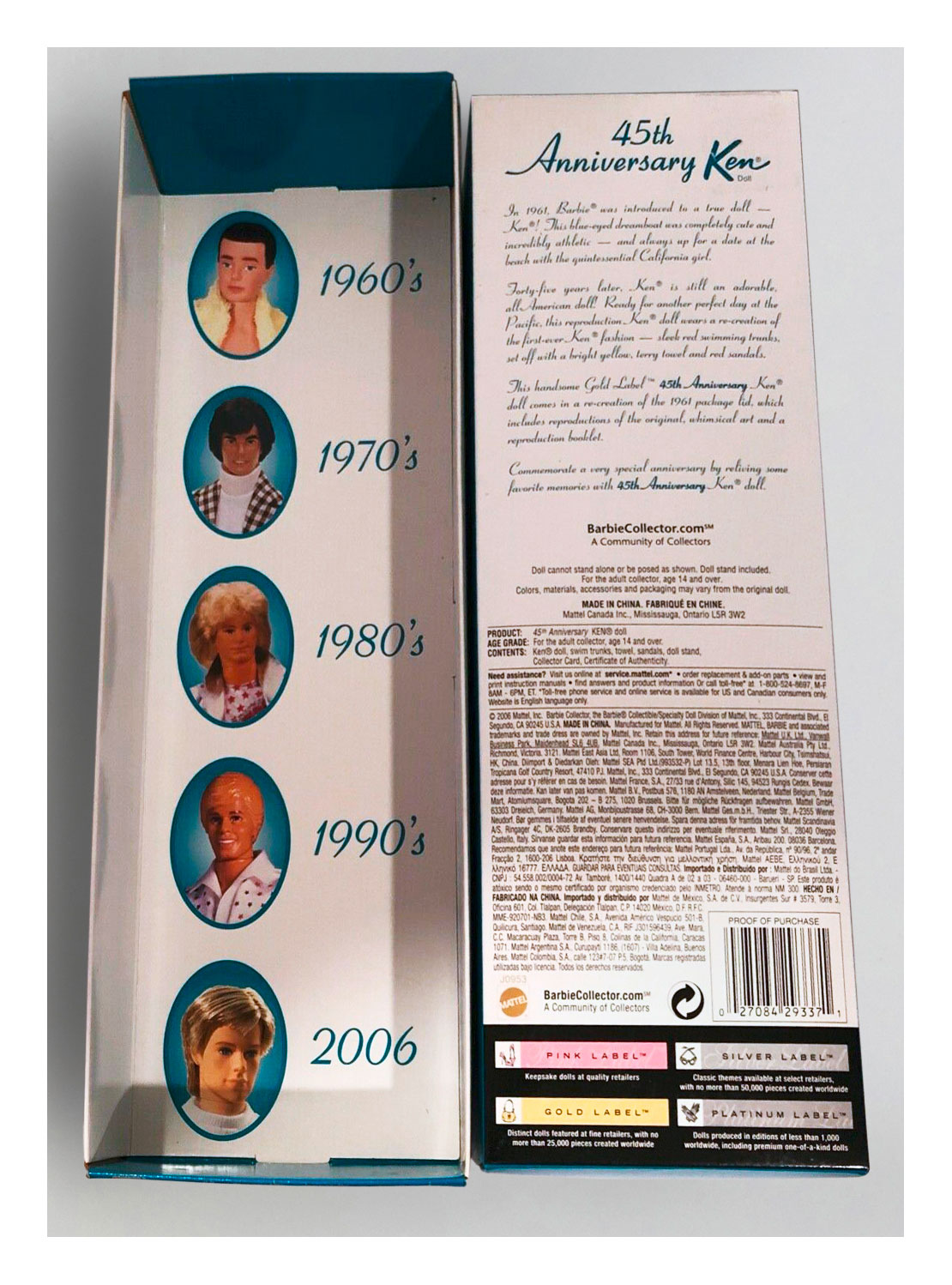 2006 45th Anniversary Ken original packaging