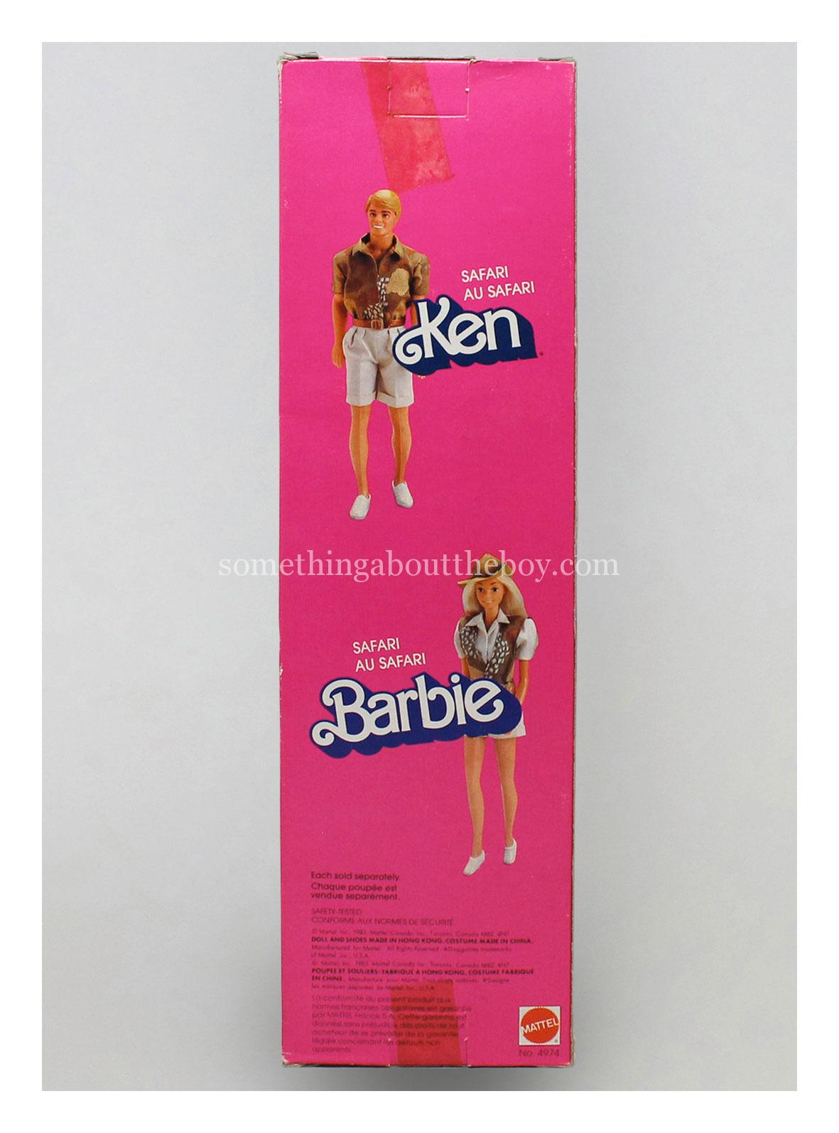 1984 #4974 Safari Ken Canadian packaging