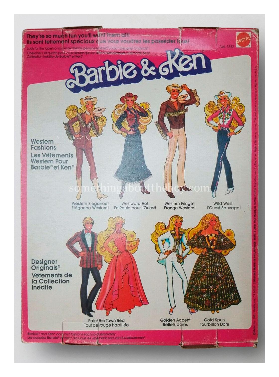1982 Western Fashions #3580 Canadian/European packaging