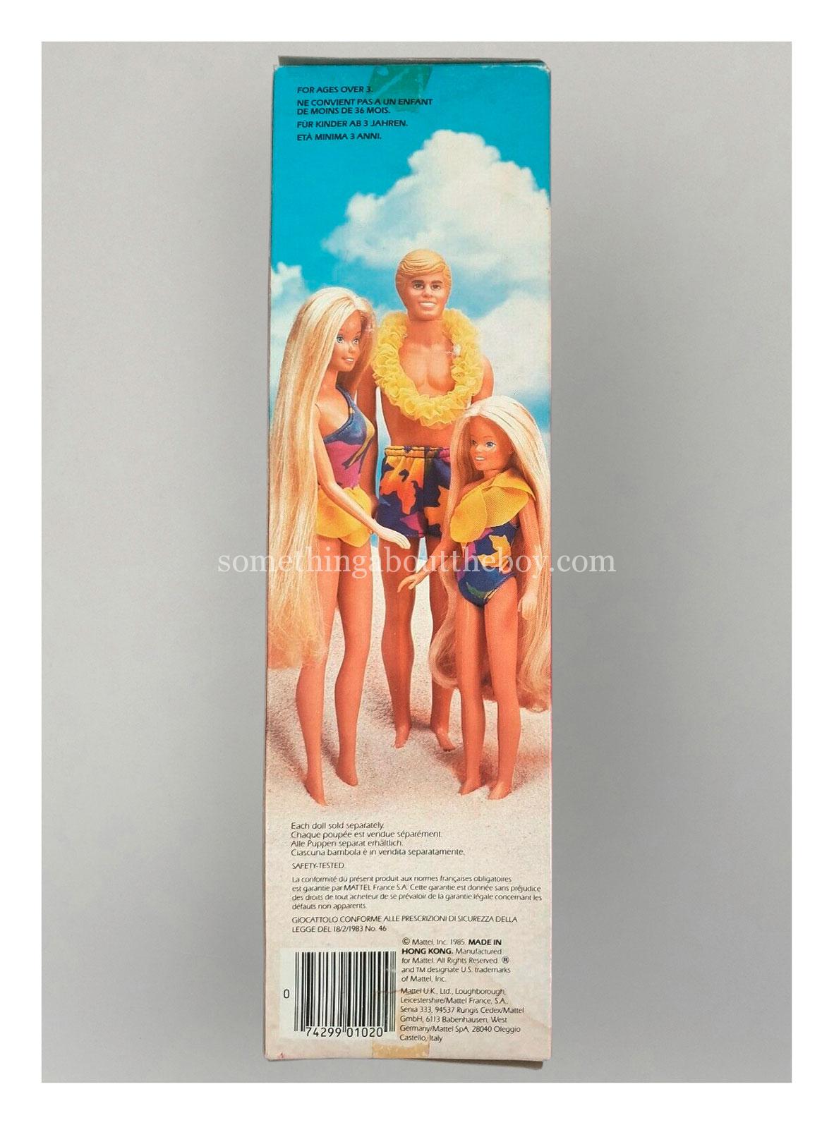 1986 #1020 Tropical Ken (European packaging) made in Hong Kong