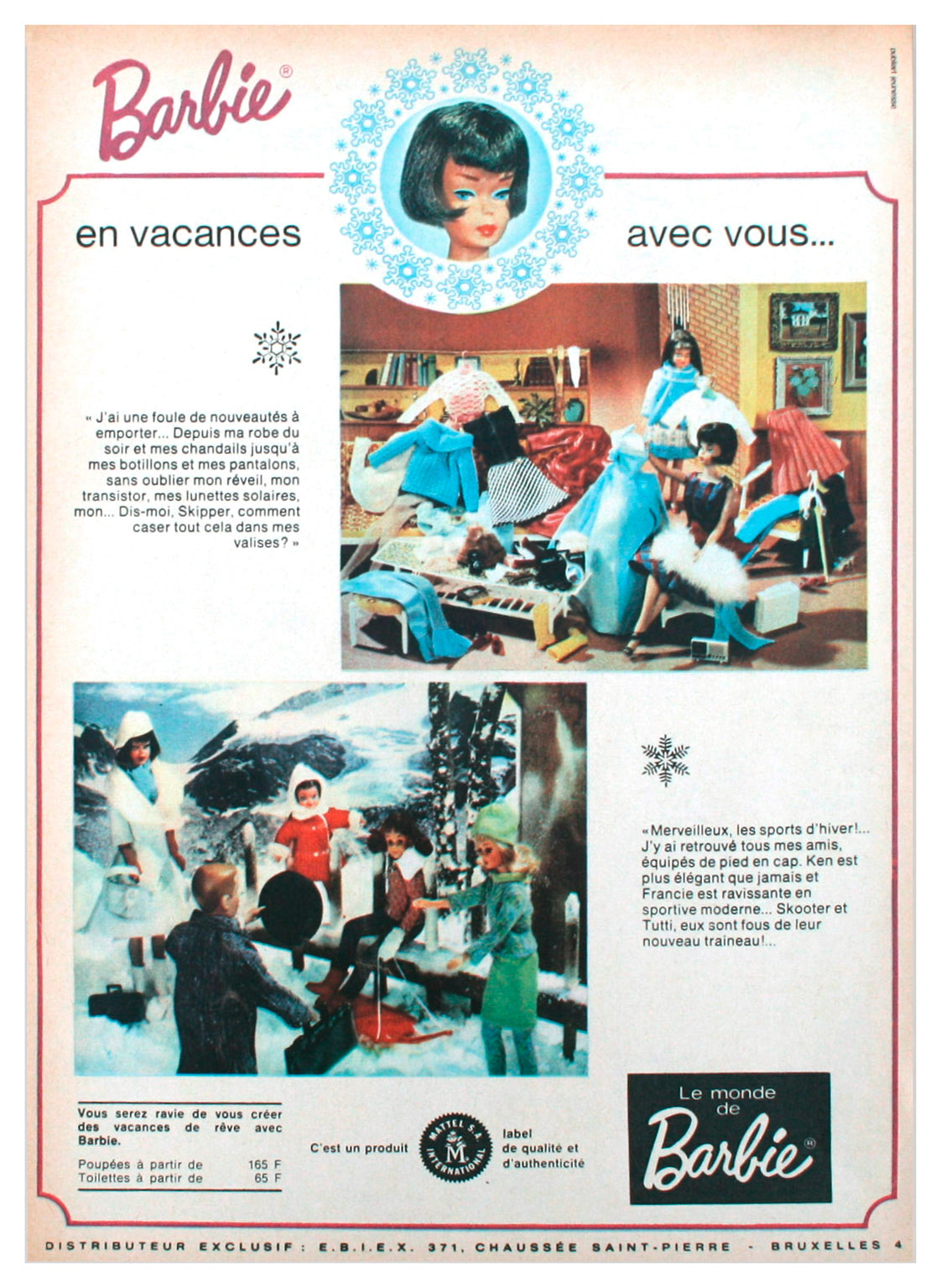 1966 Belgian Barbie advertisement