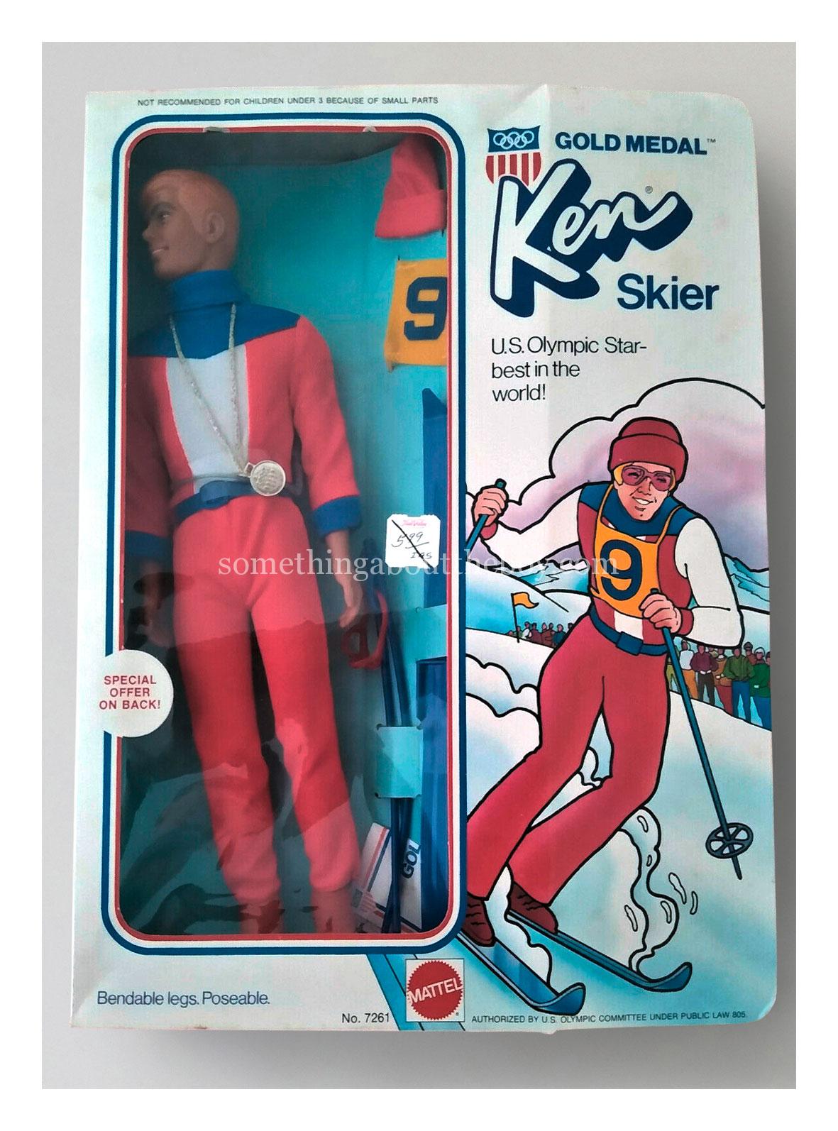 1975 #7261 Gold Medal Ken Skier in original packaging (Variation liner)