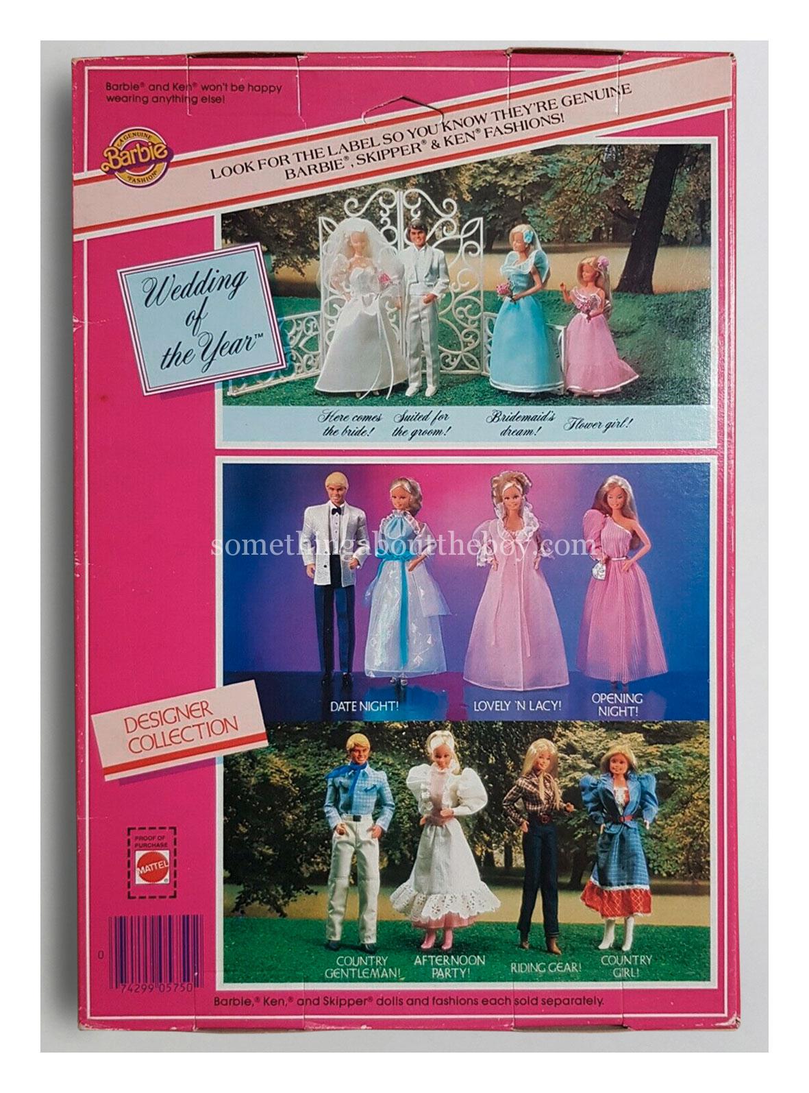 Reverse of 1983 Designer Collection packaging