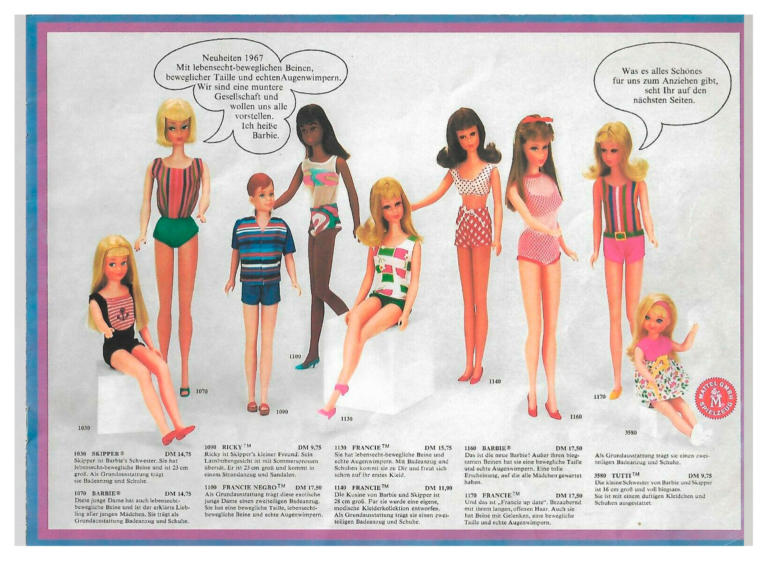 From 1967 German Wunderbare Welt der Barbie booklet